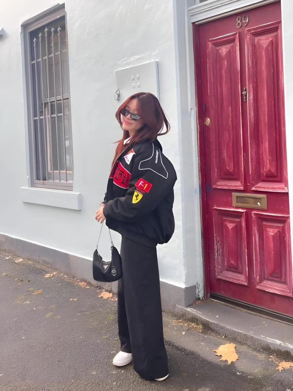 Men's Black Ferrari F1 Racing Jacket | Streetwear Formula 1 Bomber