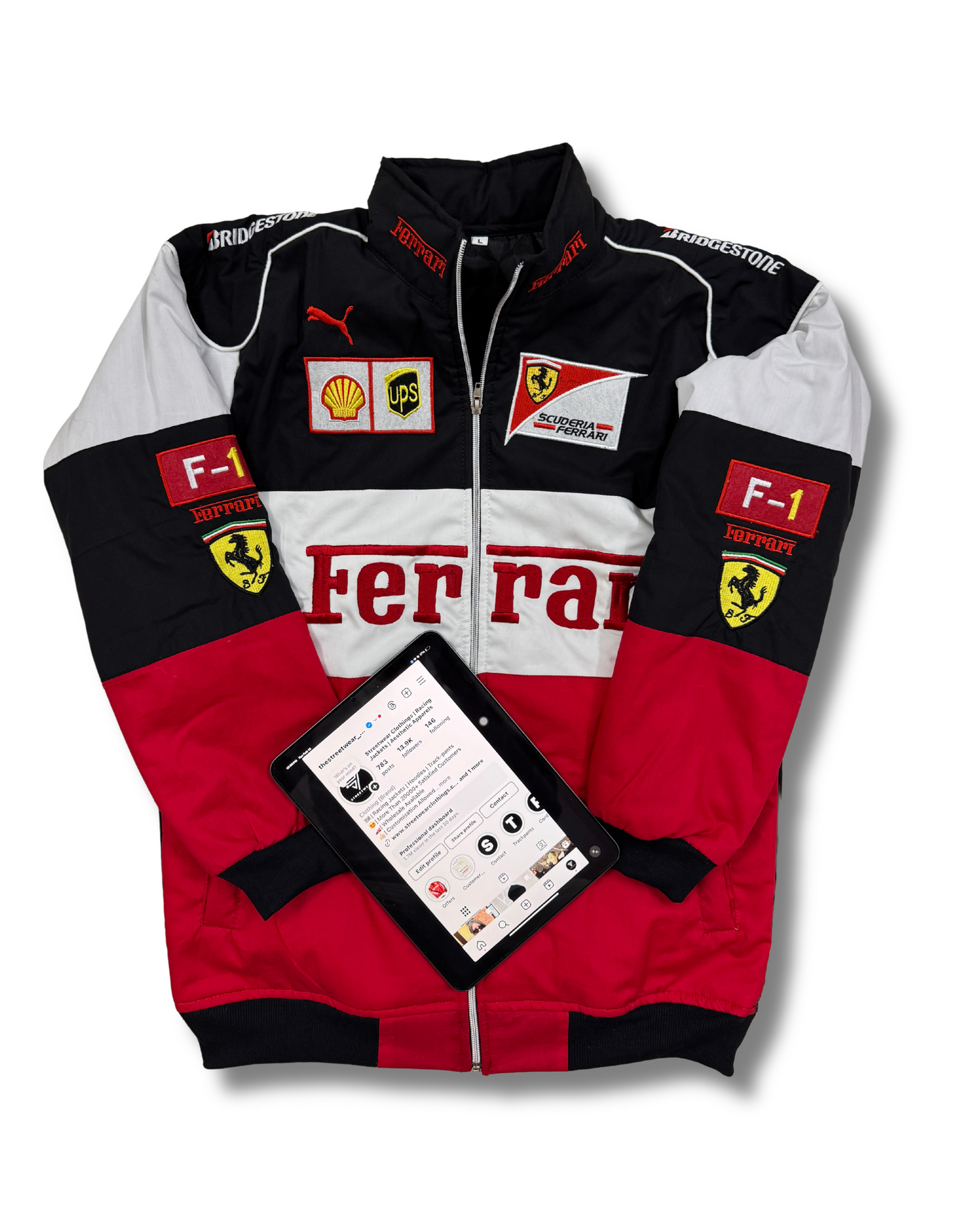 Vintage Ferrari Racing Embroidery Jacket l Rare Racing Memorabilia