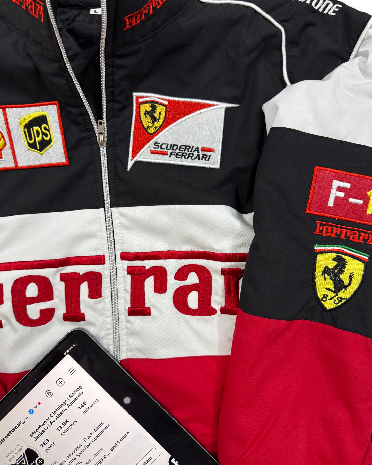 Vintage Ferrari Racing Embroidery Jacket l Rare Racing Memorabilia