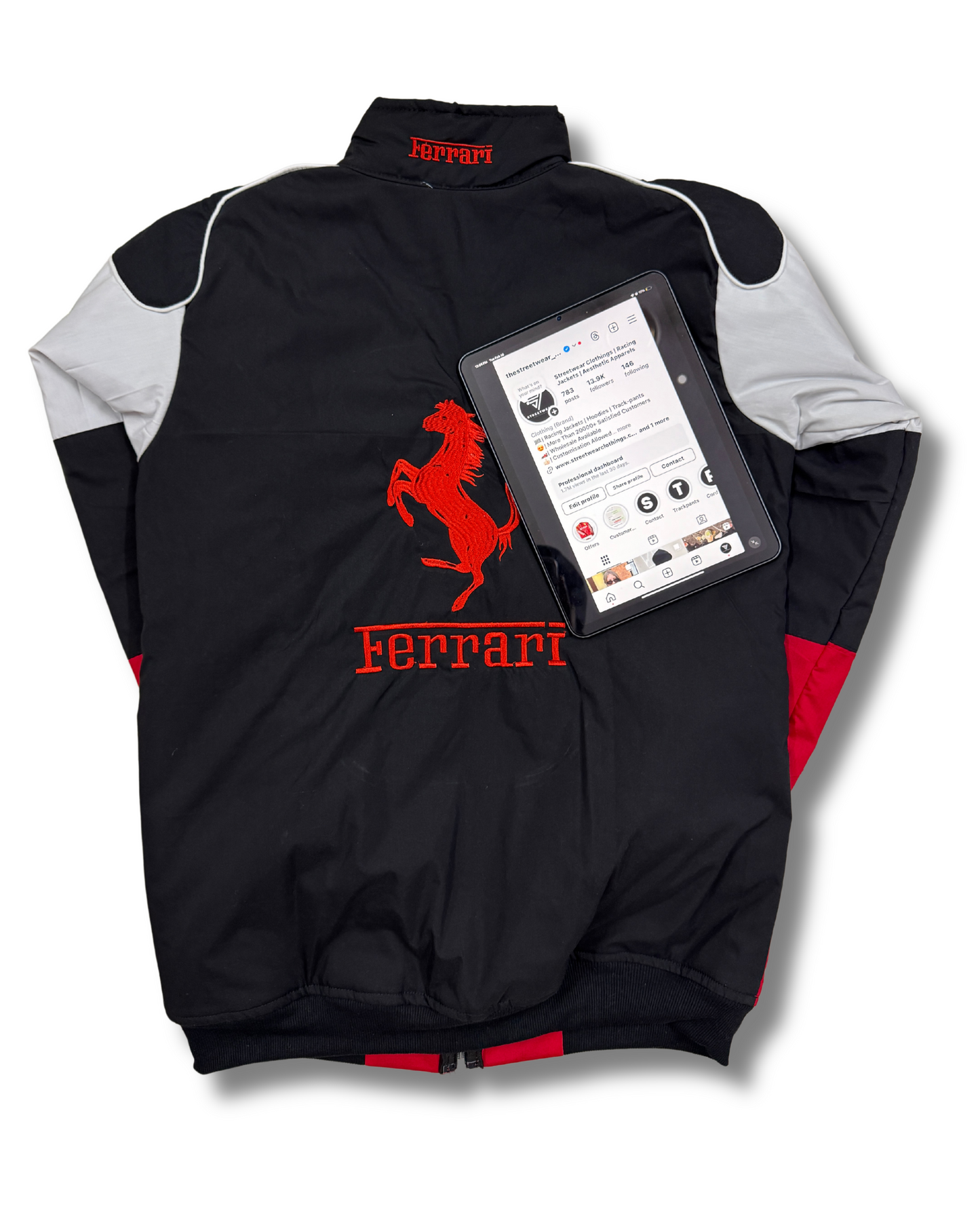 Vintage Ferrari Racing Embroidery Jacket l Rare Racing Memorabilia