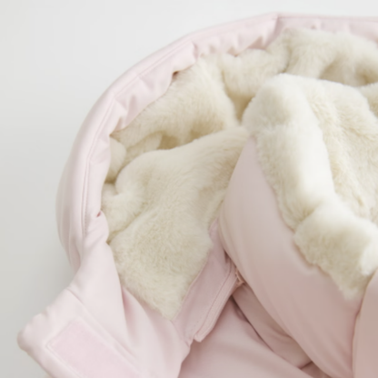 Pink Faux Puffer Jacket