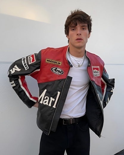 Marlboro Black Racing Jacket – Unisex Motorsport Streetwear