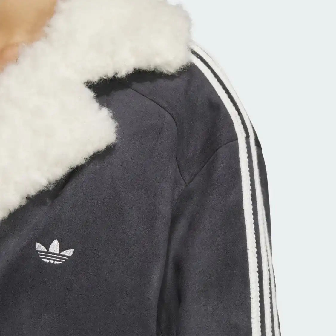 Adidas Originals Oversized Faux Suede Sherpa Jacket