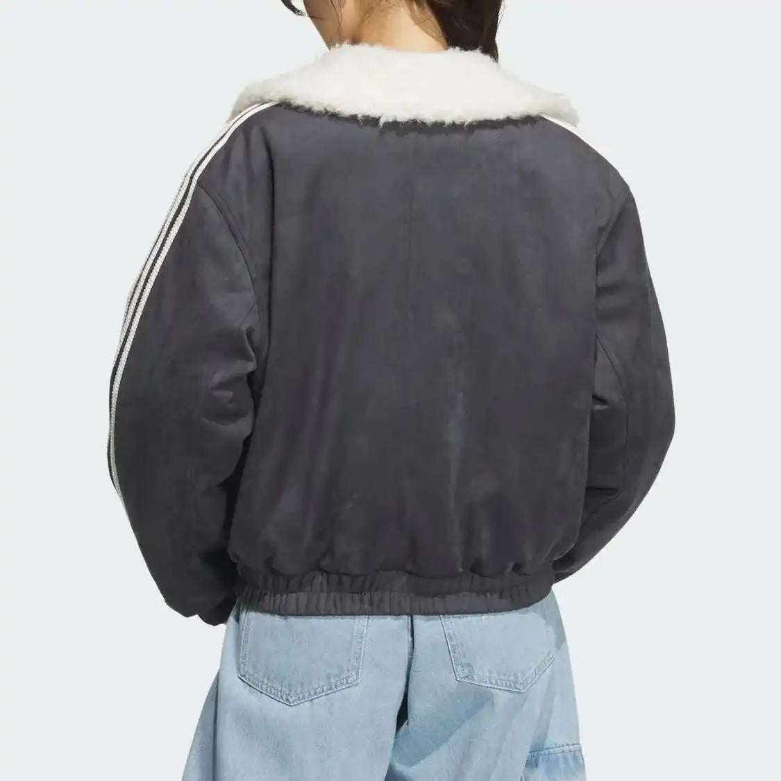Adidas Originals Oversized Faux Suede Sherpa Jacket