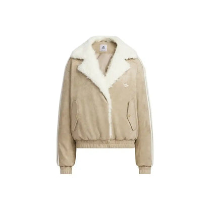 Adidas Originals Oversized Faux Suede Sherpa Jacket
