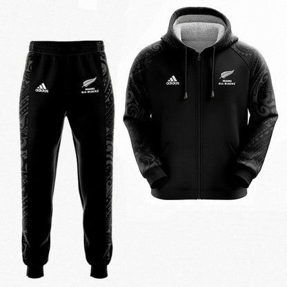 2025 All Blacks Maori Zip-Up Fleece Hoodie and Pants