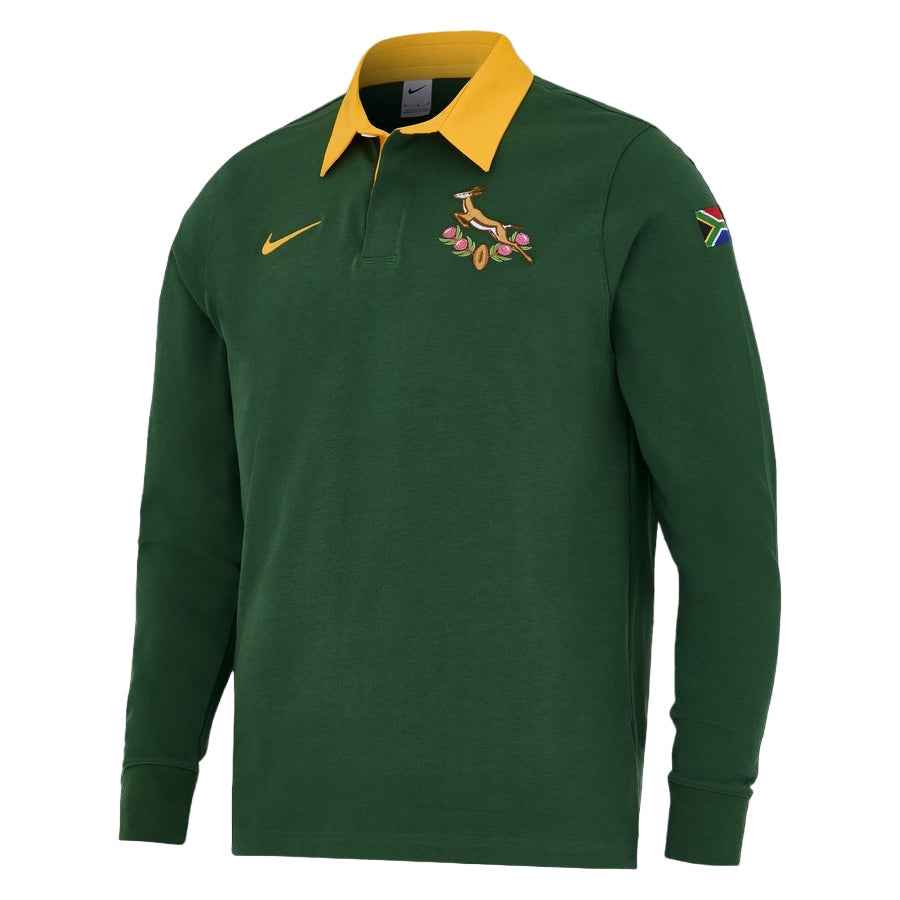 2026 South Africa Springboks Home Long Sleeve Rugby Shirt