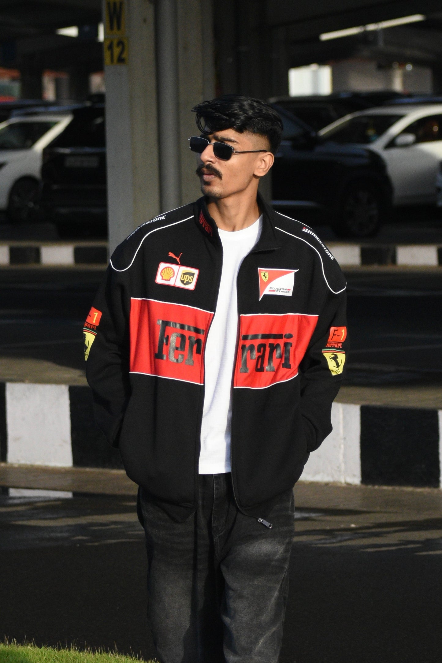 Black Ferrari Jacket Premium Turbo Racer Jacket - F1 Luxury Wear