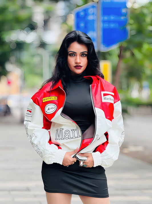 Marlboro Racing F1 Leather Jacket – Vintage Motorsport Streetwear