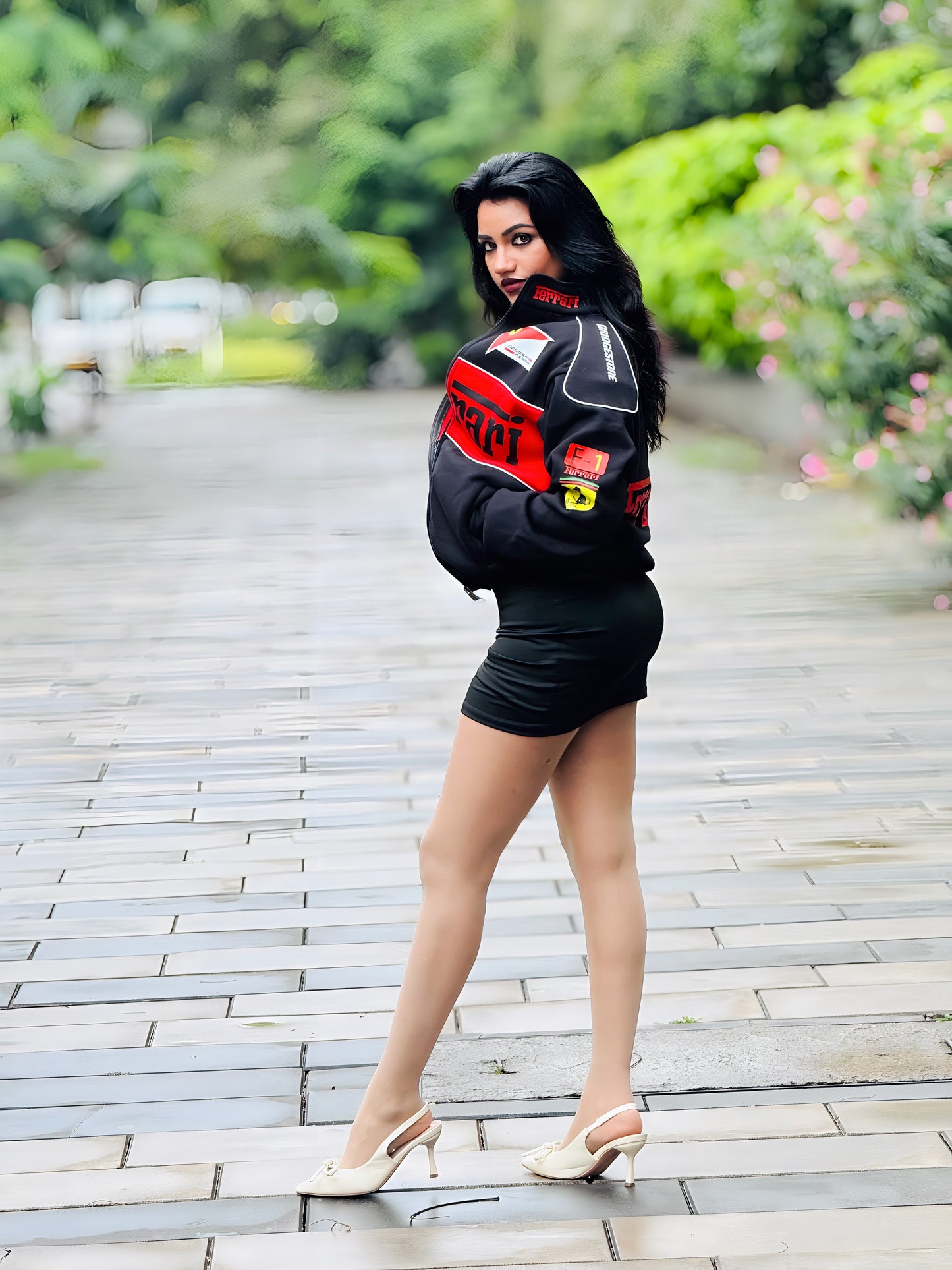 Black Ferrari Jacket Premium Turbo Unisex Racer Jacket