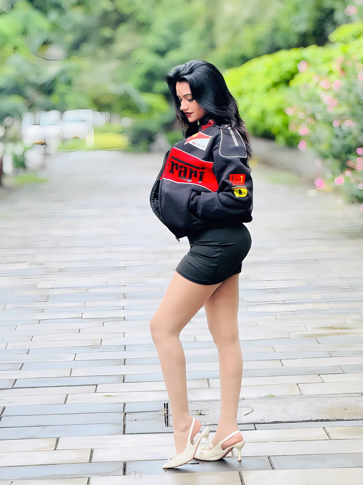 Black Ferrari Jacket Premium Turbo Unisex Racer Jacket