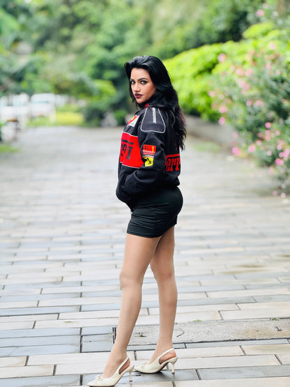 Black Ferrari Jacket Premium Turbo Unisex Racer Jacket