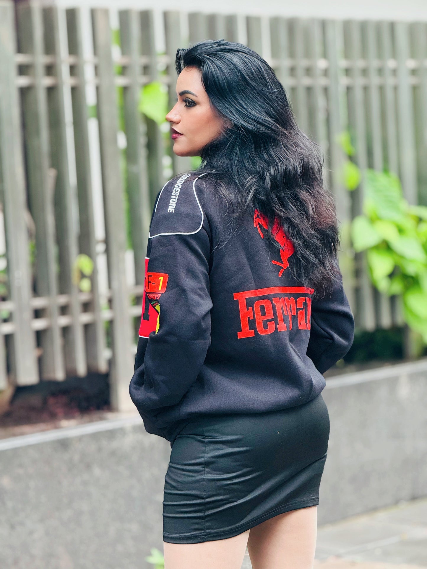 Black Ferrari Jacket Premium Turbo Unisex Racer Jacket