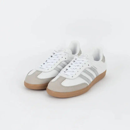 Adidas Samba OG White Silver Metallic Grey | Classic Premium Edition