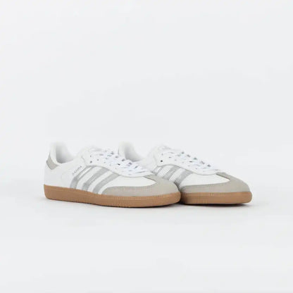Adidas Samba OG White Silver Metallic Grey | Classic Premium Edition