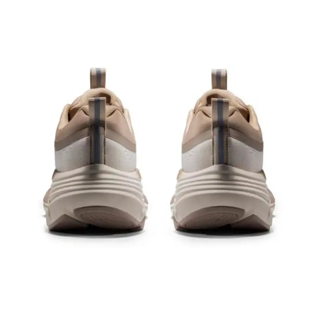 Beige/Khaki Mesh Running Sneakers – Lightweight Platform