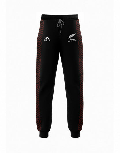 2025 Māori All Blacks Black & Maroon Hoodie and Pants Set – Limited Edition