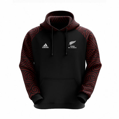 2025 Māori All Blacks Black & Maroon Hoodie and Pants Set – Limited Edition