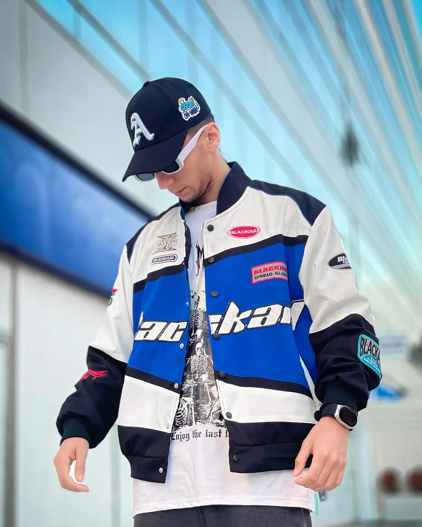 NASCAR BlackAir Racing Jacket – Printed Cotton Fleece | Streetwear Clothings