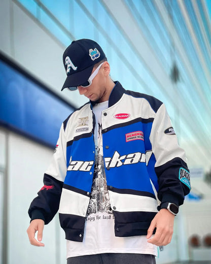 NASCAR BlackAir Racing Jacket – Printed Cotton Fleece | Streetwear Clothings