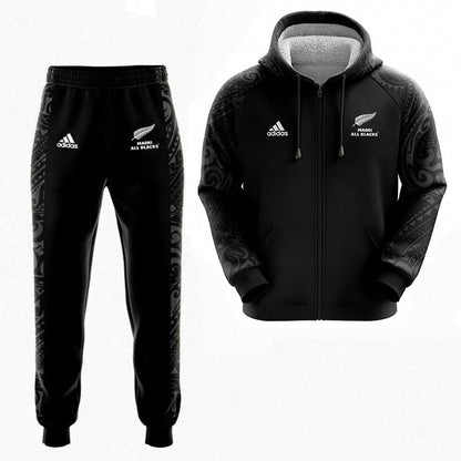 2025 All Blacks Maori Zip-Up Fleece Hoodie and Pants