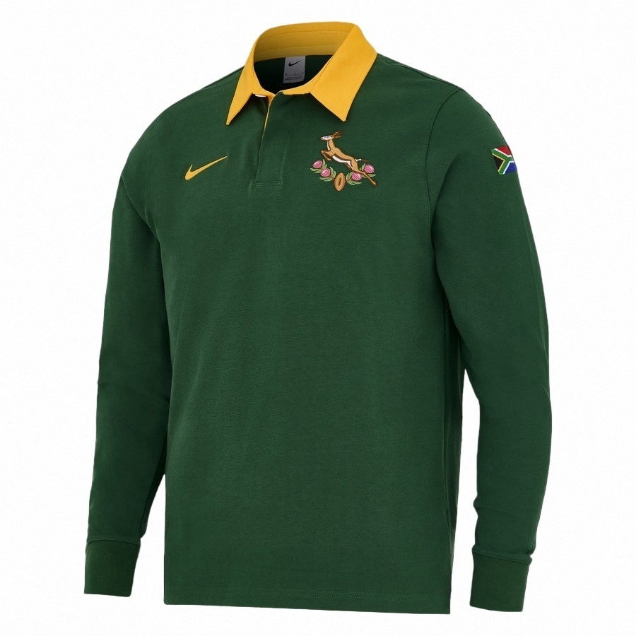 2026 South Africa Springboks Home Long Sleeve Rugby Shirt