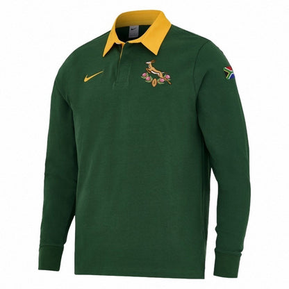 2026 South Africa Springboks Home Long Sleeve Rugby Shirt