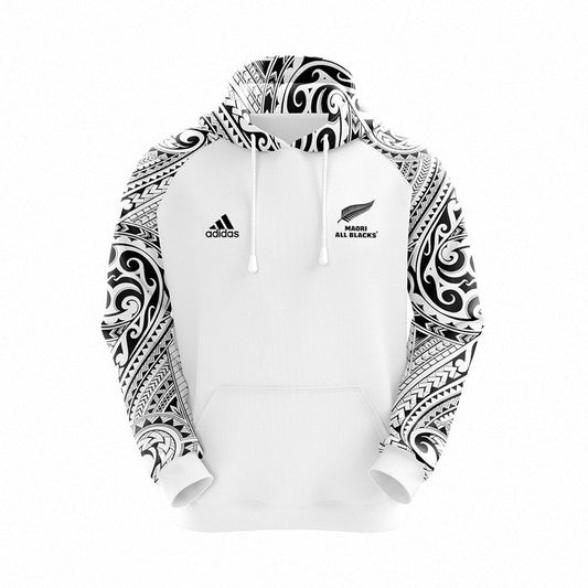All Blacks Maori White Hoodie and Pants Personalised