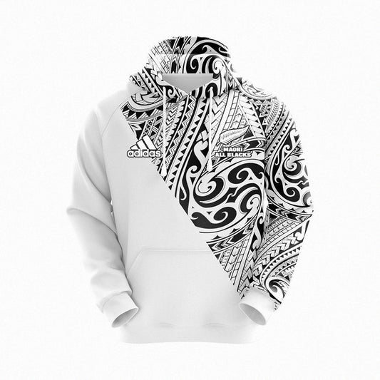 2025 All Blacks Maori Inspired White Hoodie and Pants