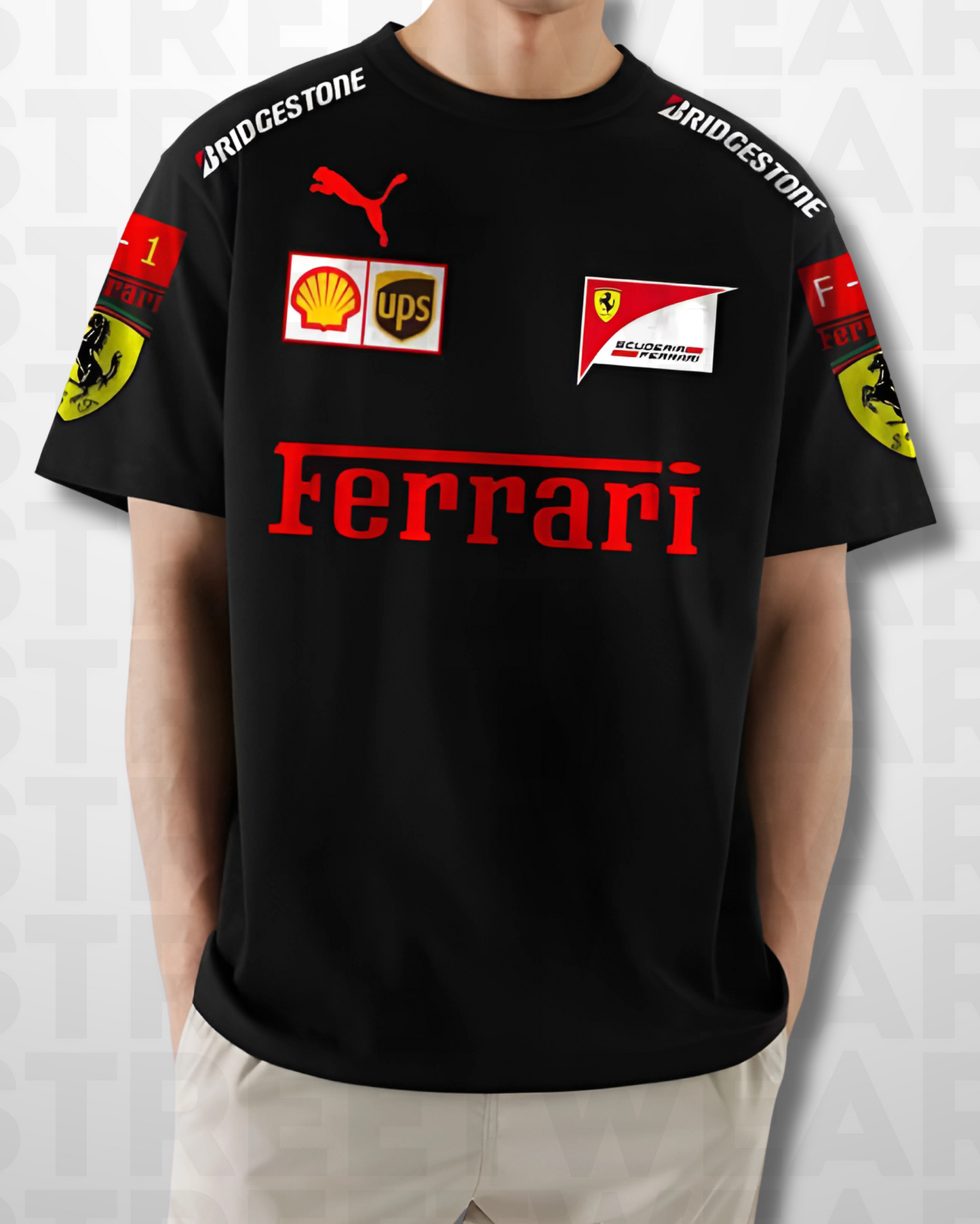Ferrari Racing T-shirt l Unisex Oversized Tshirt l Streetwear Clothing